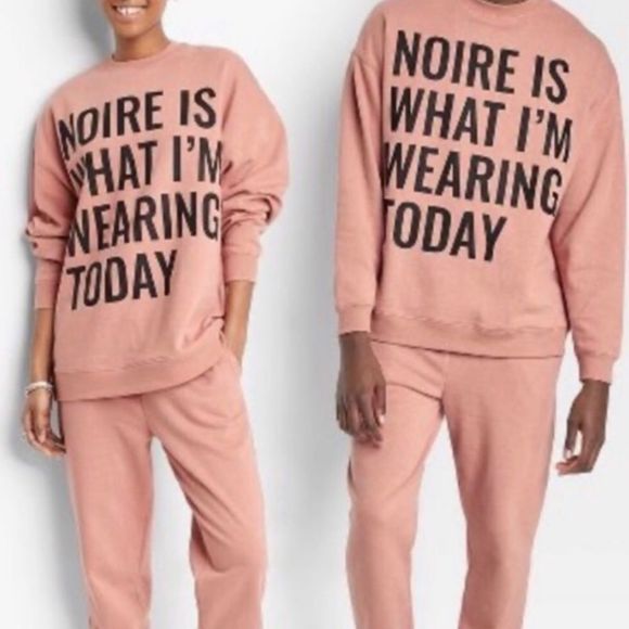 Noire is what I’m wearing today Pink Crewneck - Picture 1 of 7